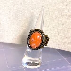 Vintage Style Orange Stone Ring